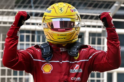 SHANGHAI SURPRISE: Hamilton blazes to sprint glory in red