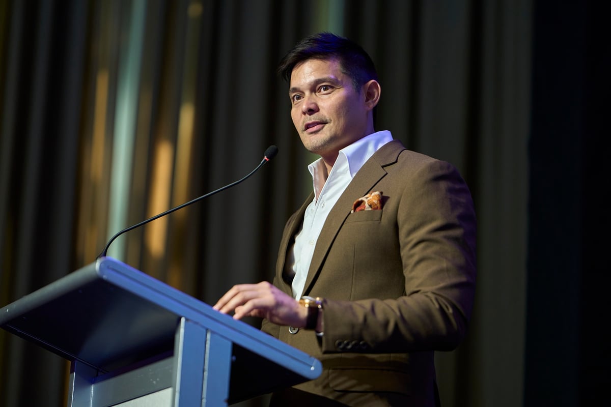 GAC Motor Philippines brand ambassador Dingdong Dantes shares a message of excellence and aspiration at the 2025 Dealer Conference.