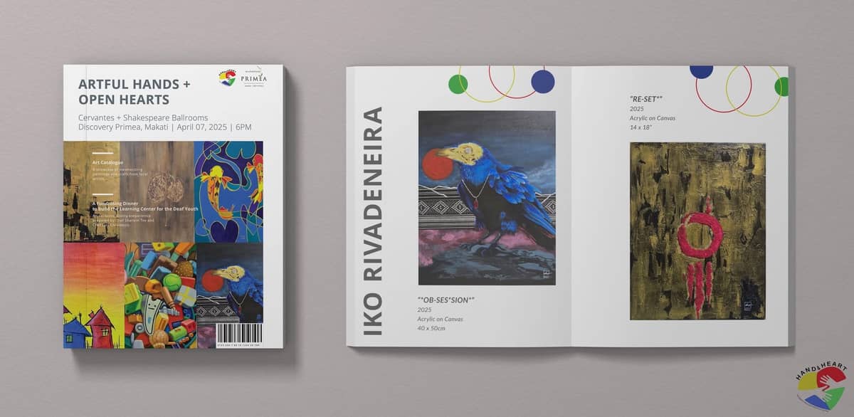 Auction item paintings by Iko Rivadeneira.