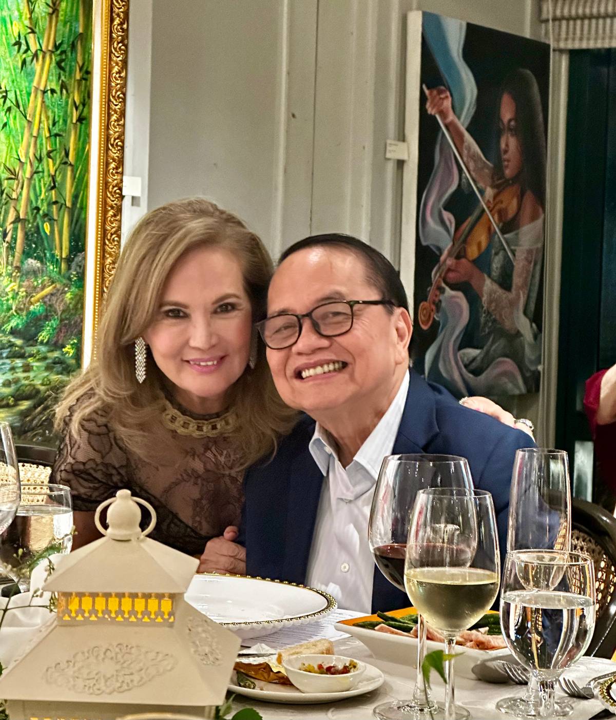 Vicky Schmid and Chito Sobrepeña.