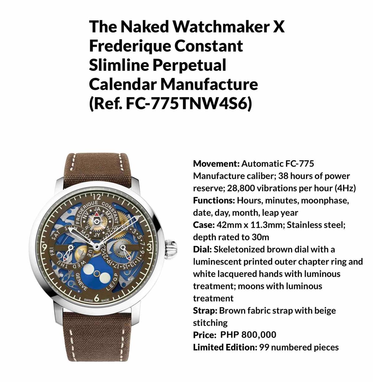 Up for auction The Naked Watchmaker.