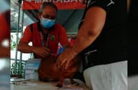 PET owners avail themselves of free anti-rabies vaccine for their fur babies in San Juan City.
