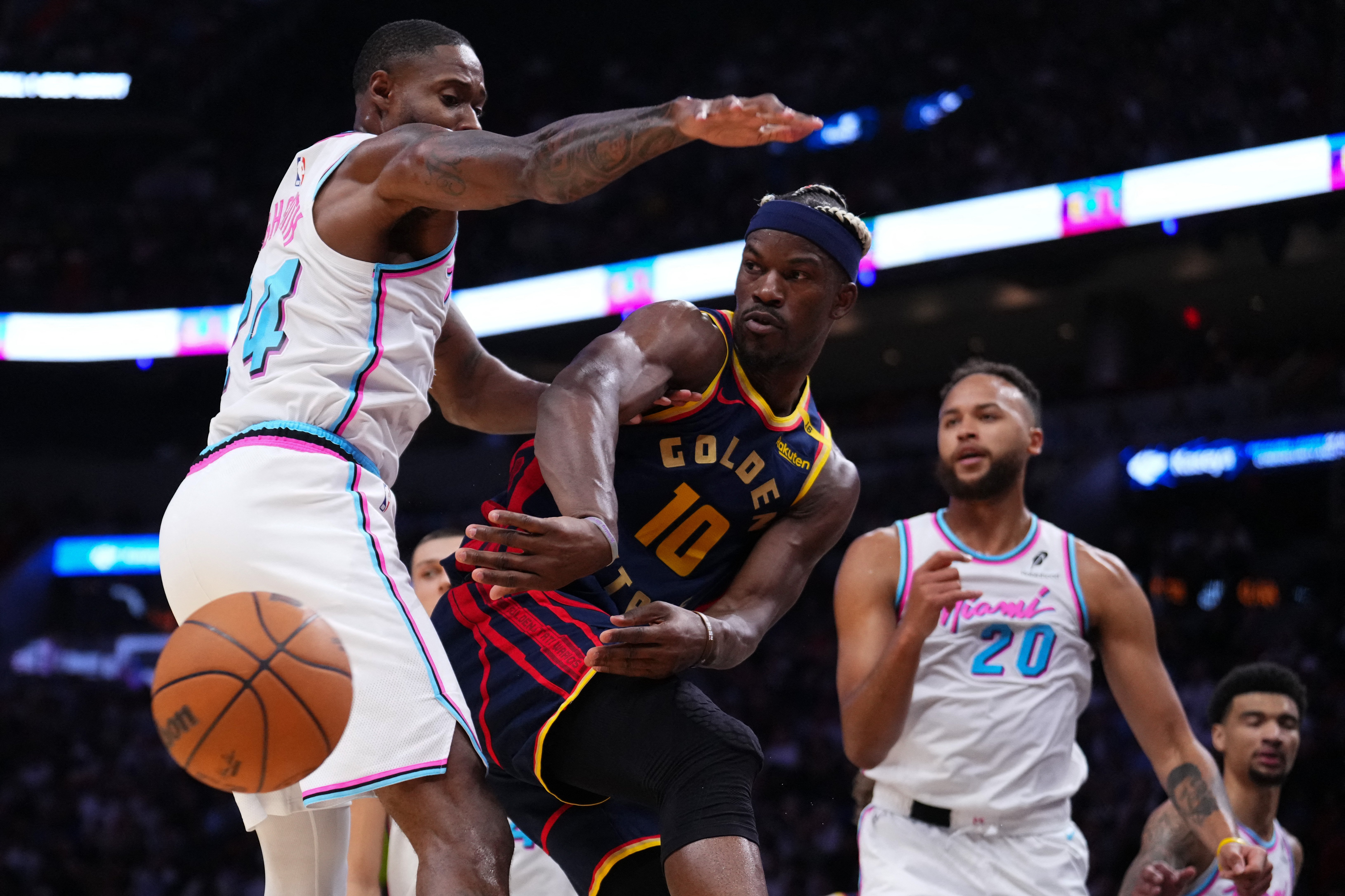 JIMMY Butler struggles in his return to Miami as the Golden State Warriors suffered an 86-112 setback to the Heat in the NBA regular season.