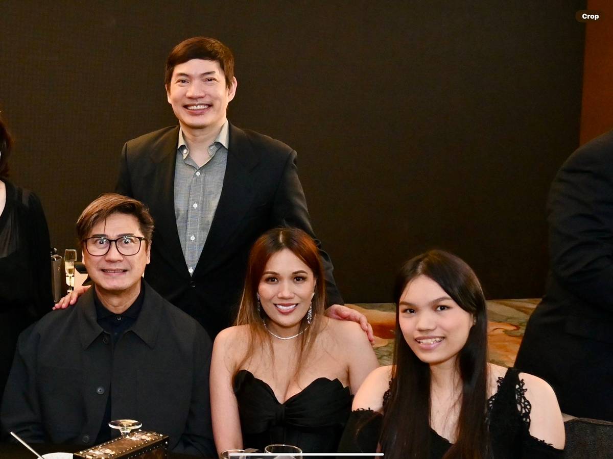 Chris Badiola, Irene and Sophia Montemayor. (Standing) Carlos Montemayor.