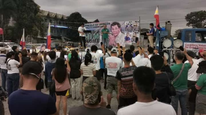 Ranque addressing pro FPRRD prayer rally in Tabuk City on Monday.