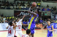 Best Import Rondae Hollis-Jefferson of TNT shoots his way to 25 points and 12 rebounds in their Game 7 overtime win over Barangay Ginebra, 87-83, Friday night in the PBA Governors’ Cup at the Smart Araneta Coliseum.