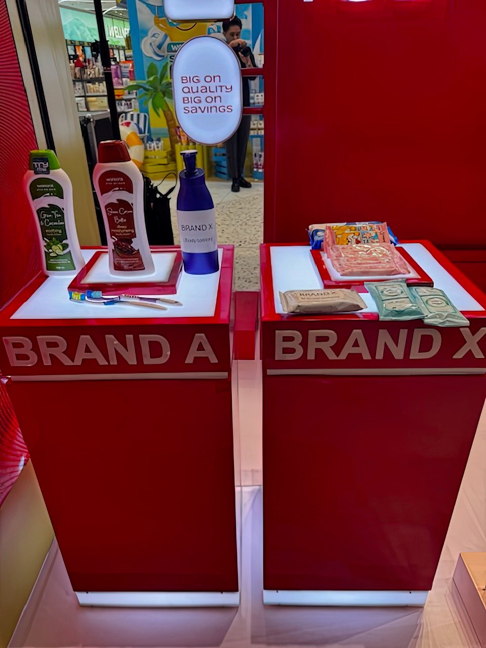 BRAND A versus Brand X.