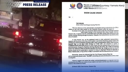 LTO probes viral video on ‘sleeping’ pick-up truck driver