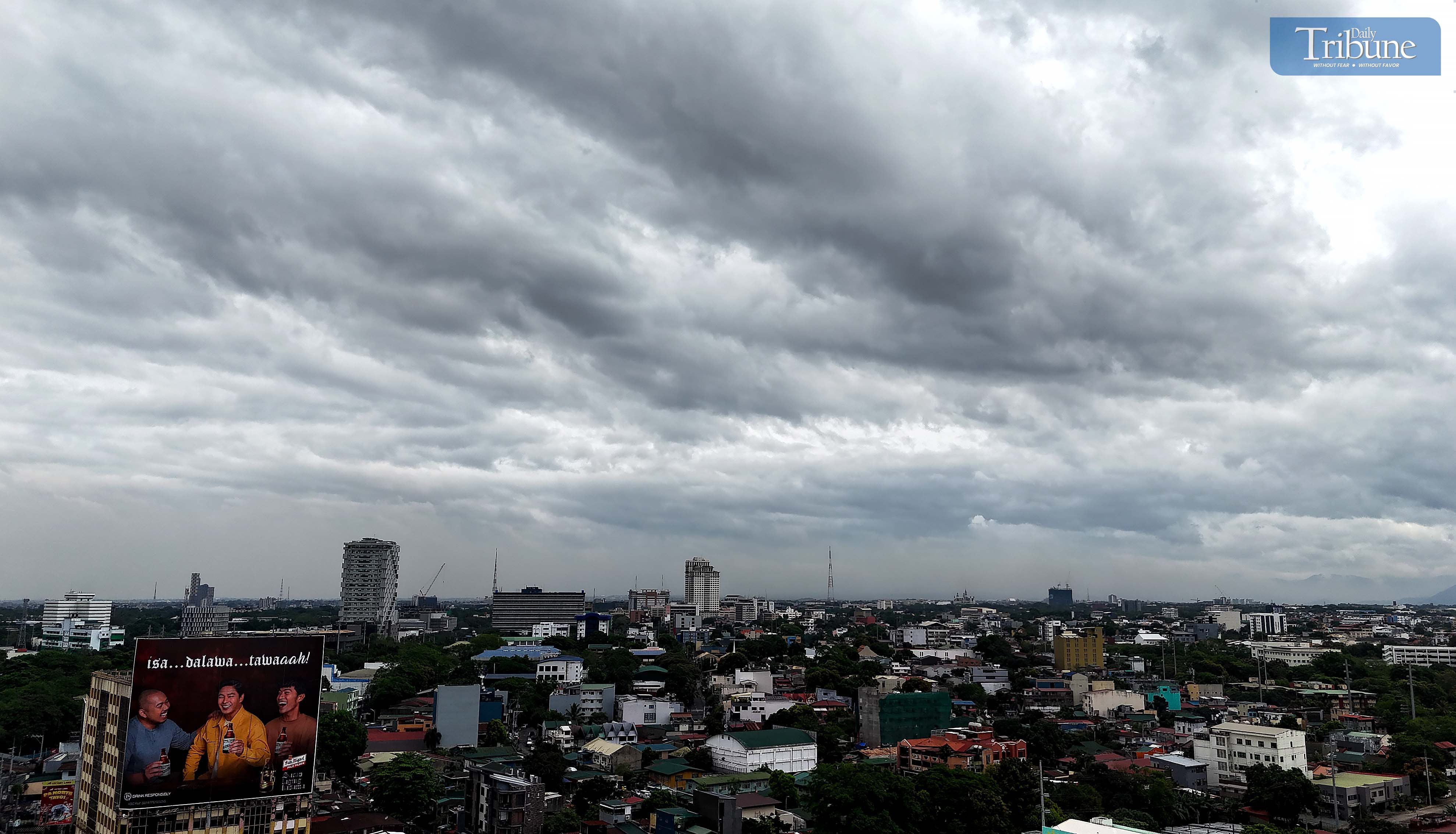 Cloudy skies over the metro