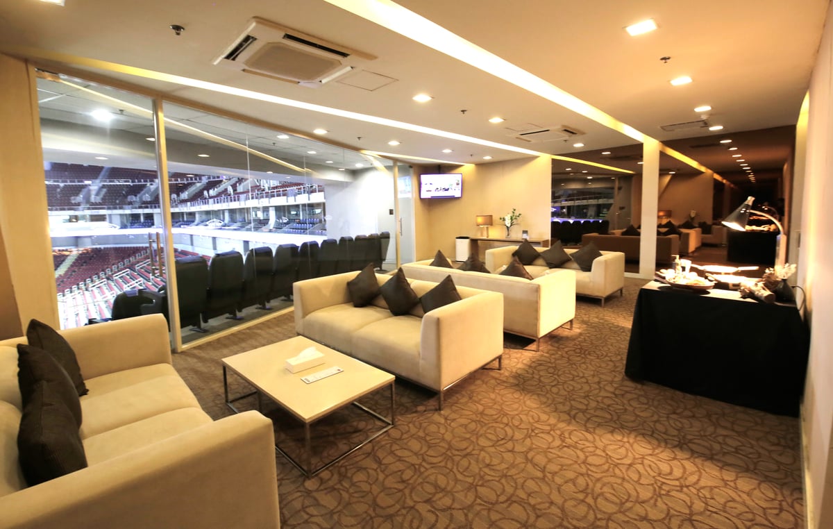 The Premier Suite at SM Mall of Asia Arena offers guests exclusive amenities and comfort from corporate partners during live entertainment events.
