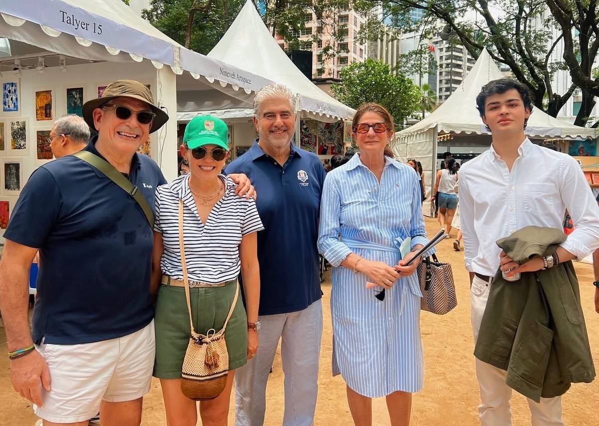 Jaime Augusto and Lizzie Zobel de Ayala, Iñaki and Cristina Suarez de Puga and Lucas Baptiste.