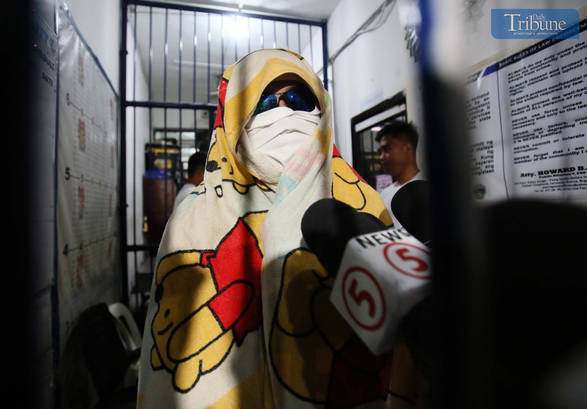 Kenneth Bautista, the suspect in a road rage incident in Antipolo City, speaks to the media during an interview at the Antipolo City Police Station on Monday, sharing his side of the shooting incident that left four people injured, including his partner.