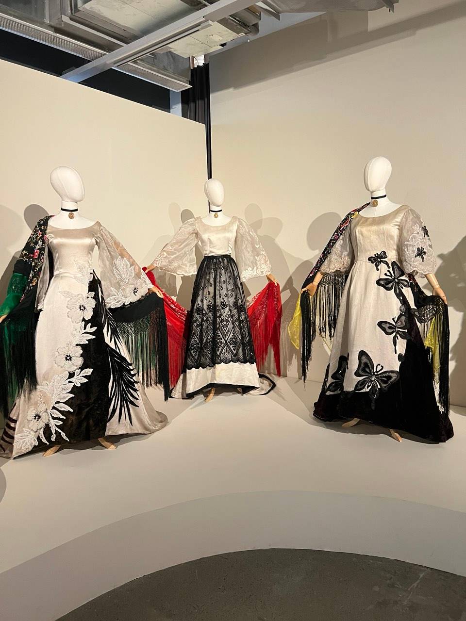 The Maria Clara costumes for the Bayanihan Philippine National Folk Dance Company.