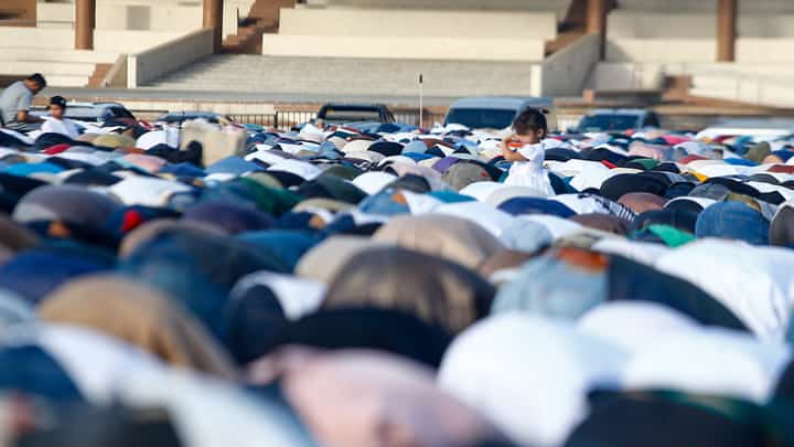 MUSLIMS gather at Quirino Grandstand in Manila on Monday morning for the Eid al-Fitr prayer, marking the end of Ramadan, the holy month of fasting.