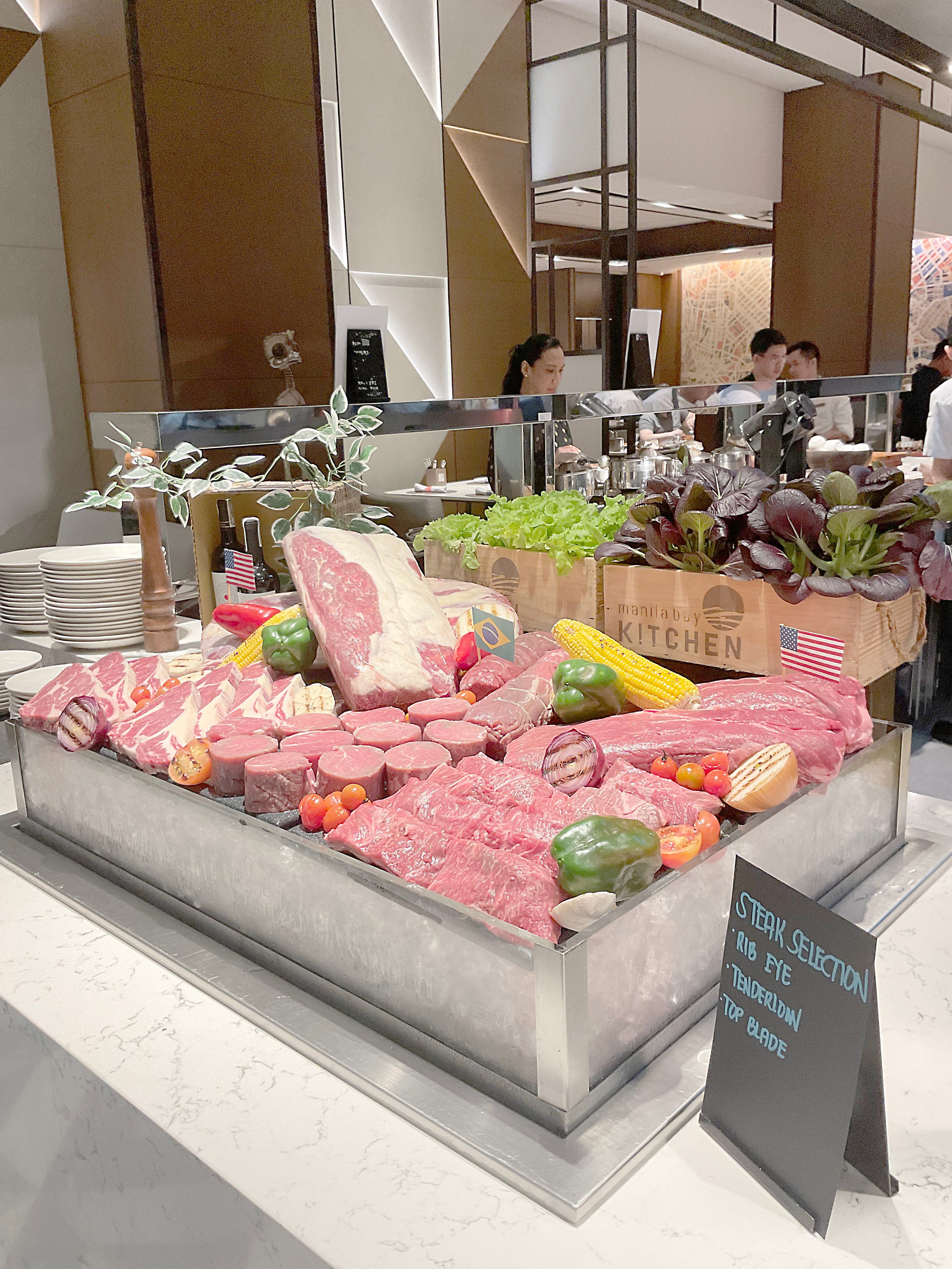 Steak selection.