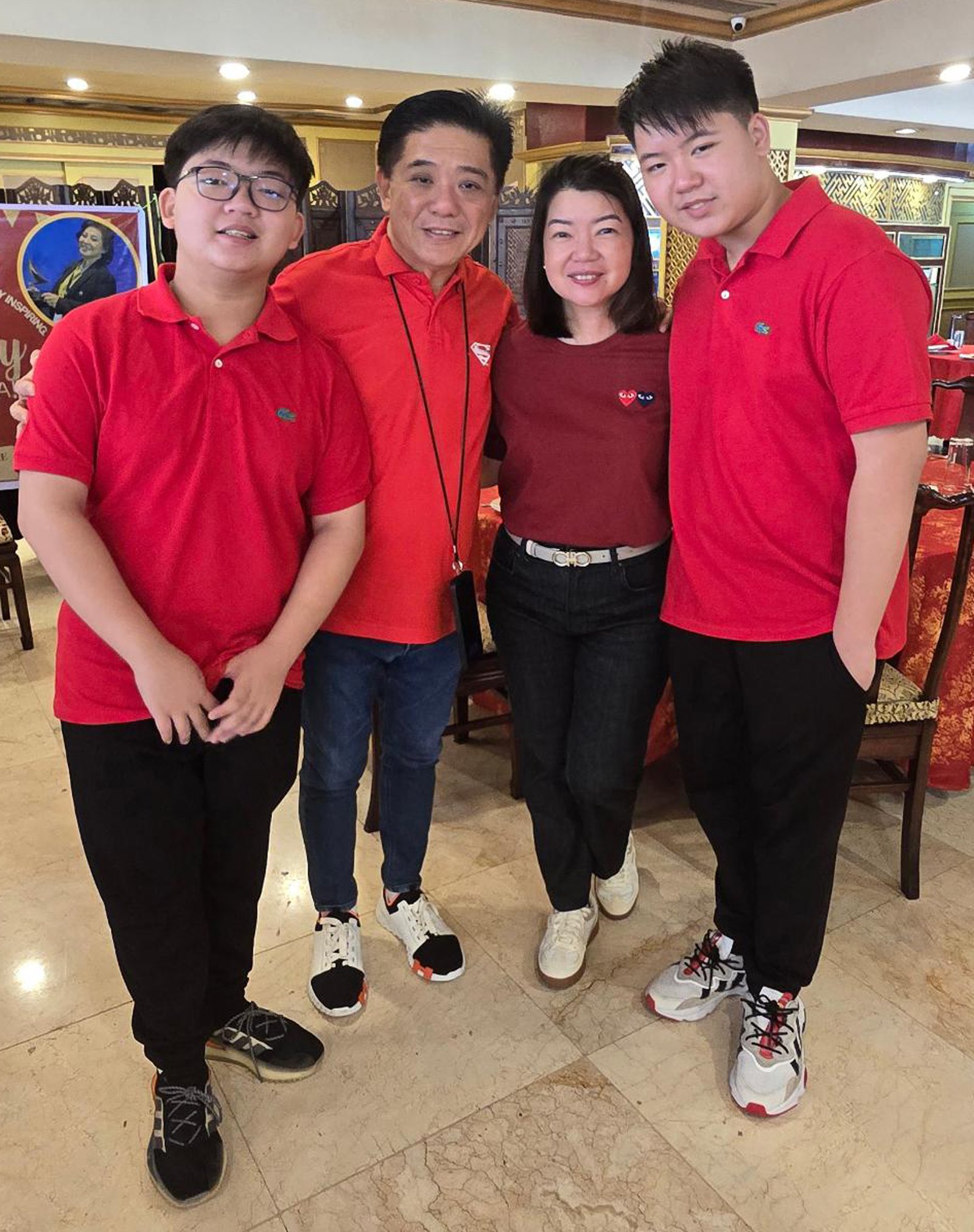 Mitch and Cat Uy with children Kenji and Koji.