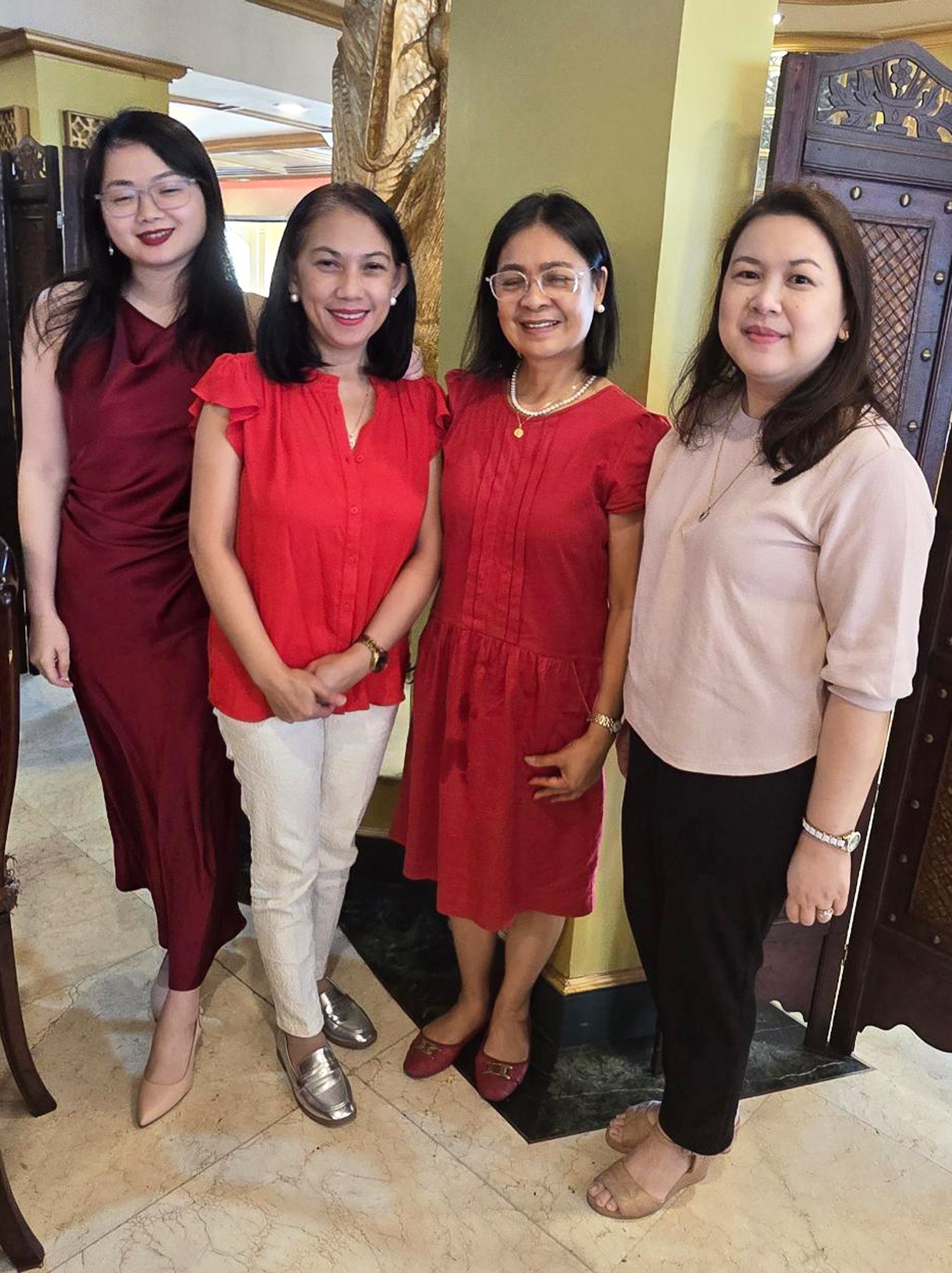 Christine Chua of Starlux Airlines, Cynthia Militante of Emirates, Heights Uy of United Airlines and Hazel Tagimacruz of Cathay Pacific.