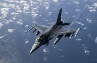 A U.S. Air Force F-16 Fighting Falcon flies over Afghanistan, March 17, 2020. The F-16 Fighting Falcon is a compact, multi-role fighter aircraft that delivers war- winning airpower to the U.S. Central Command area of responsibility