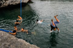 Afternoon dip at Baseco