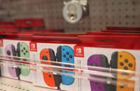 NEW YORK, NEW YORK - APRIL 02: Nintendo Switch remotes are seen at a Target store on 02 April 2025 in the Flatbush neighborhood of the Brooklyn borough in New York City. Target stores continue to see a decline in sales for the eighth consecutive week, extending a streak that began after the company announced it would end its diversity, equity, and inclusion (DEI) program in late January. The company, also like Costco and Walmart, is putting pressure on its Chinese suppliers to absorb some of the costs of U.S tariffs. U.S. President Donald Trump is expected to make an announcement for another round of new tariffs on most imports to the United States, which the president has dubbed “Liberation Day.”