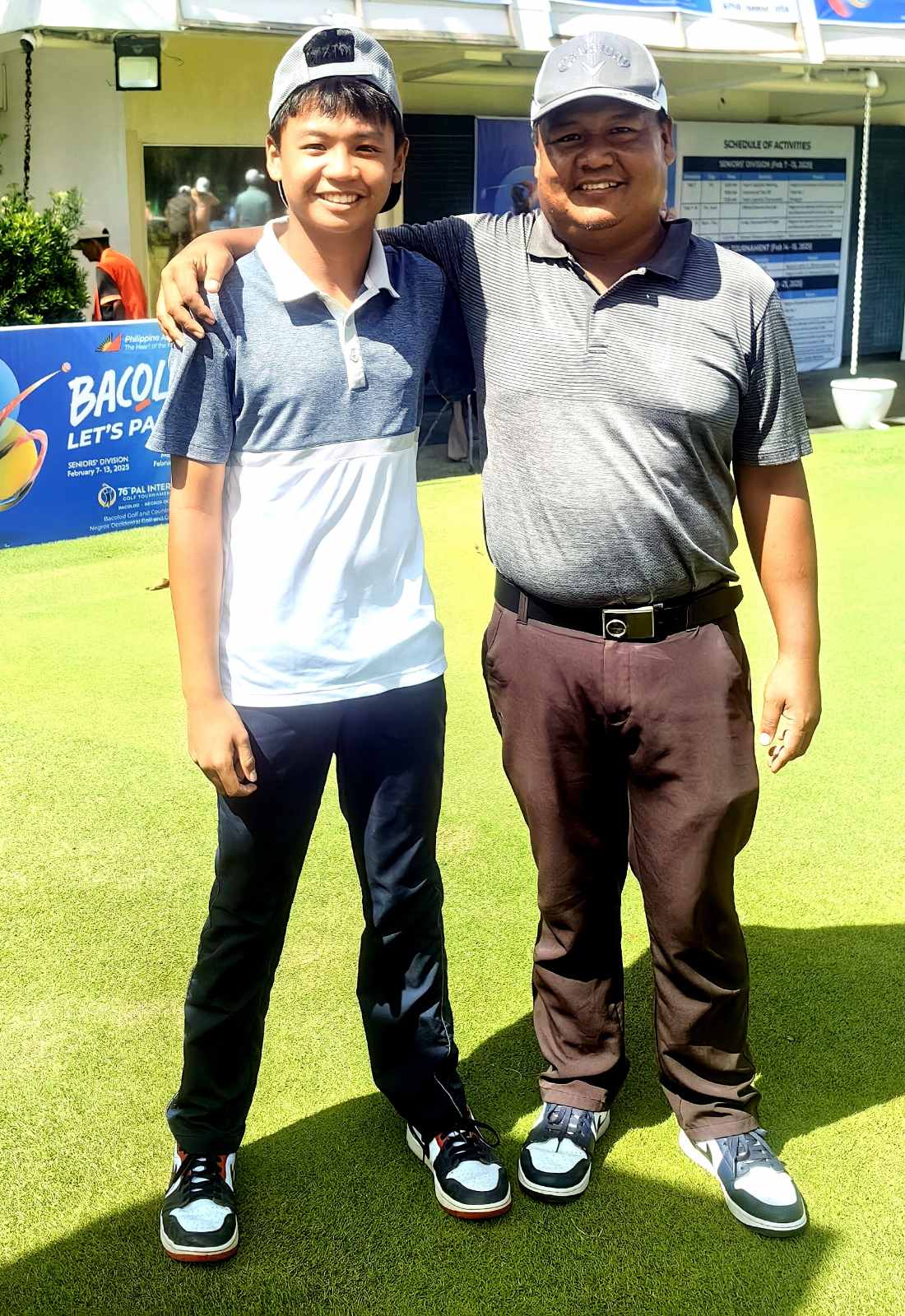 Mhark Fernando III with his father