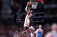 Jalen Green of the Houston Rockets prepares to rattle the rim in their 125-111 win over the Oklahoma City Thunder in the NBA regular season.