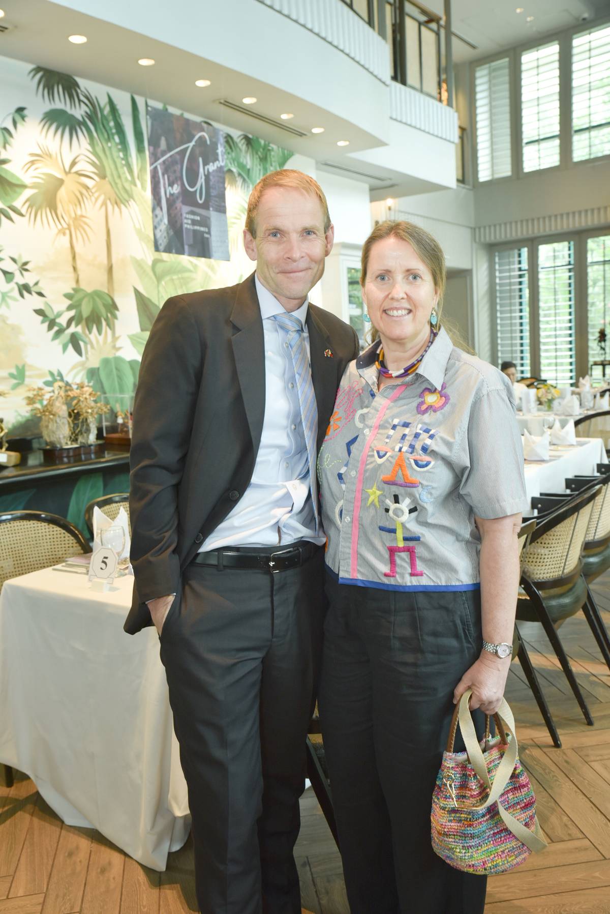 Ambassador Christian Lyster with his wife Madame Cathrine Lyster.