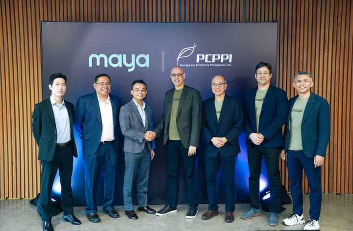 Payments and loans were made swift to over 200,000 retailers through a deal signed among (from left) PCPPI chief strategy officer Danny Kim, PCPPI chief finance officer Elmer Yanga, PCPPI president and chief executive officer Phyo Phyu Noe, Maya Group president and Maya Bank co-founder Shailesh Baidwan, Maya Group chief executive officer and Maya Bank co-founder Orlando Vea, Maya Group chief commercial officer Khurram Malik and Maya Bank president Angelo Madrid.