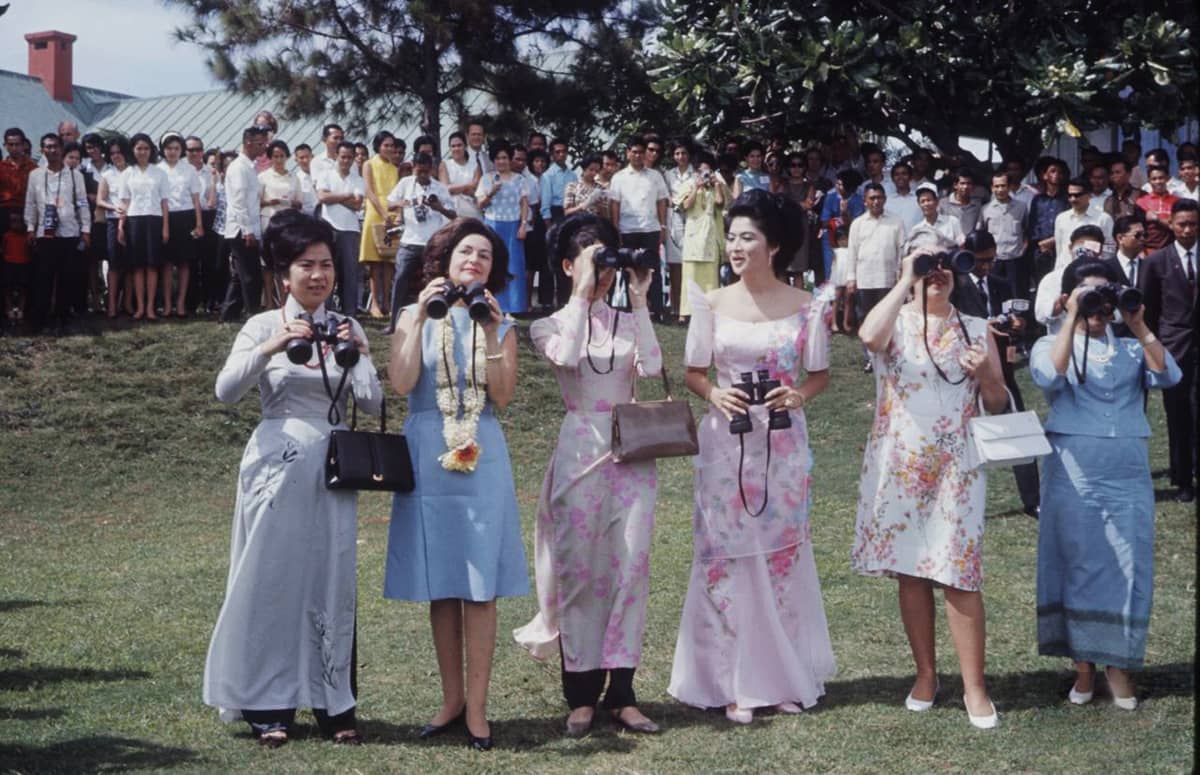 First Ladies led by former Philippine First Lady Imelda R. Marcos in terno.