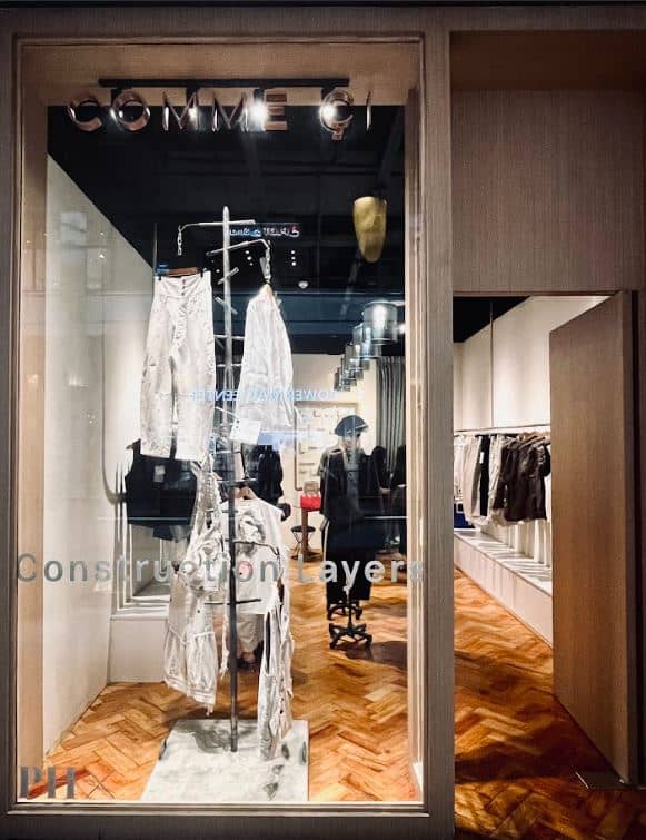 Comme Ci window display.