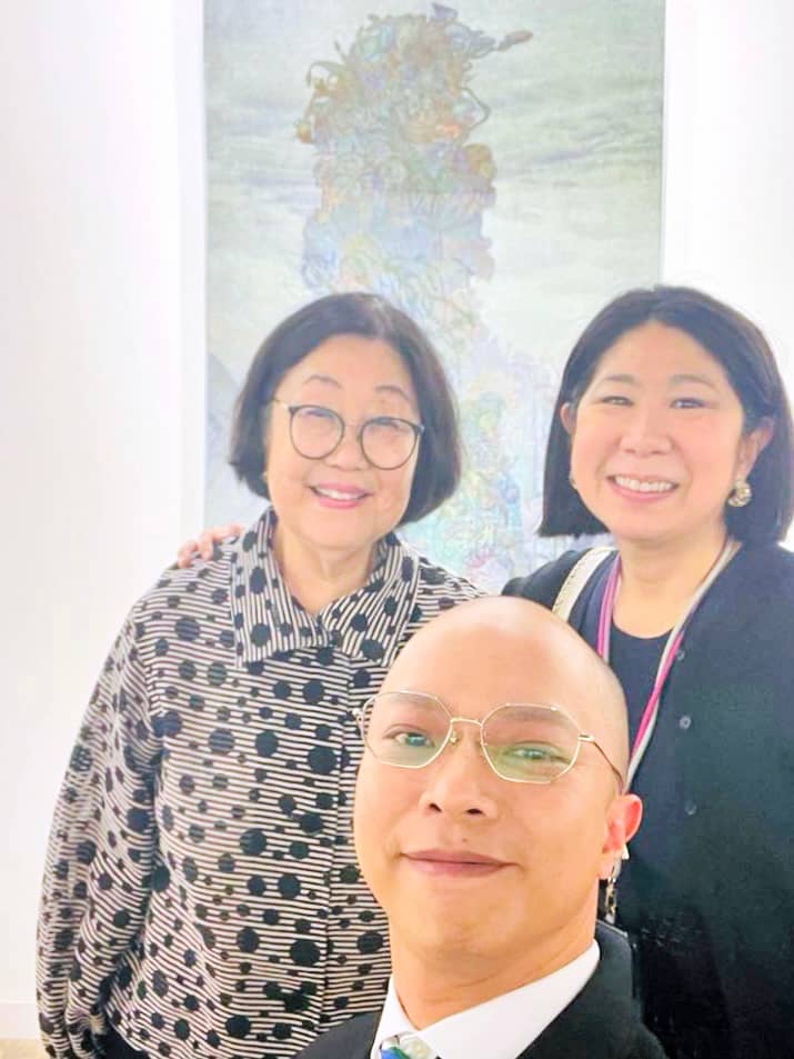 International biennales and museum patron Virginia Yee, Director of Hanart (HK gallery) Arman Lam and Kitty Go (right side).