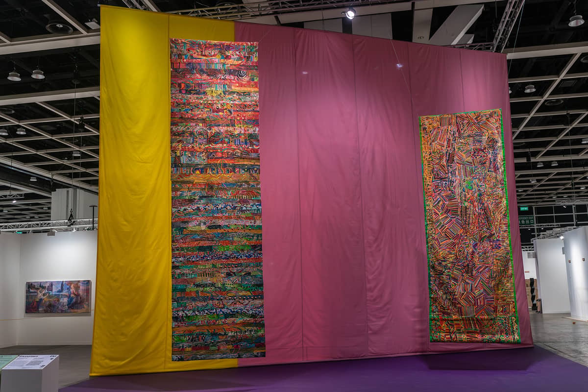 Installation views of Pacita Abad and Pio Abad at Encounters, Art Basel Hong Kong 2025.