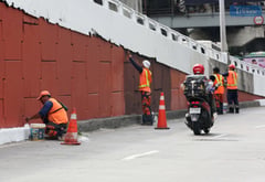 Kamuning flyover repainted due to low traffic