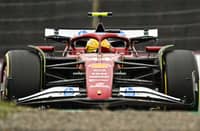 Ferrari’s British driver Lewis Hamilton drives during the Formula One Japanese Grand Prix.