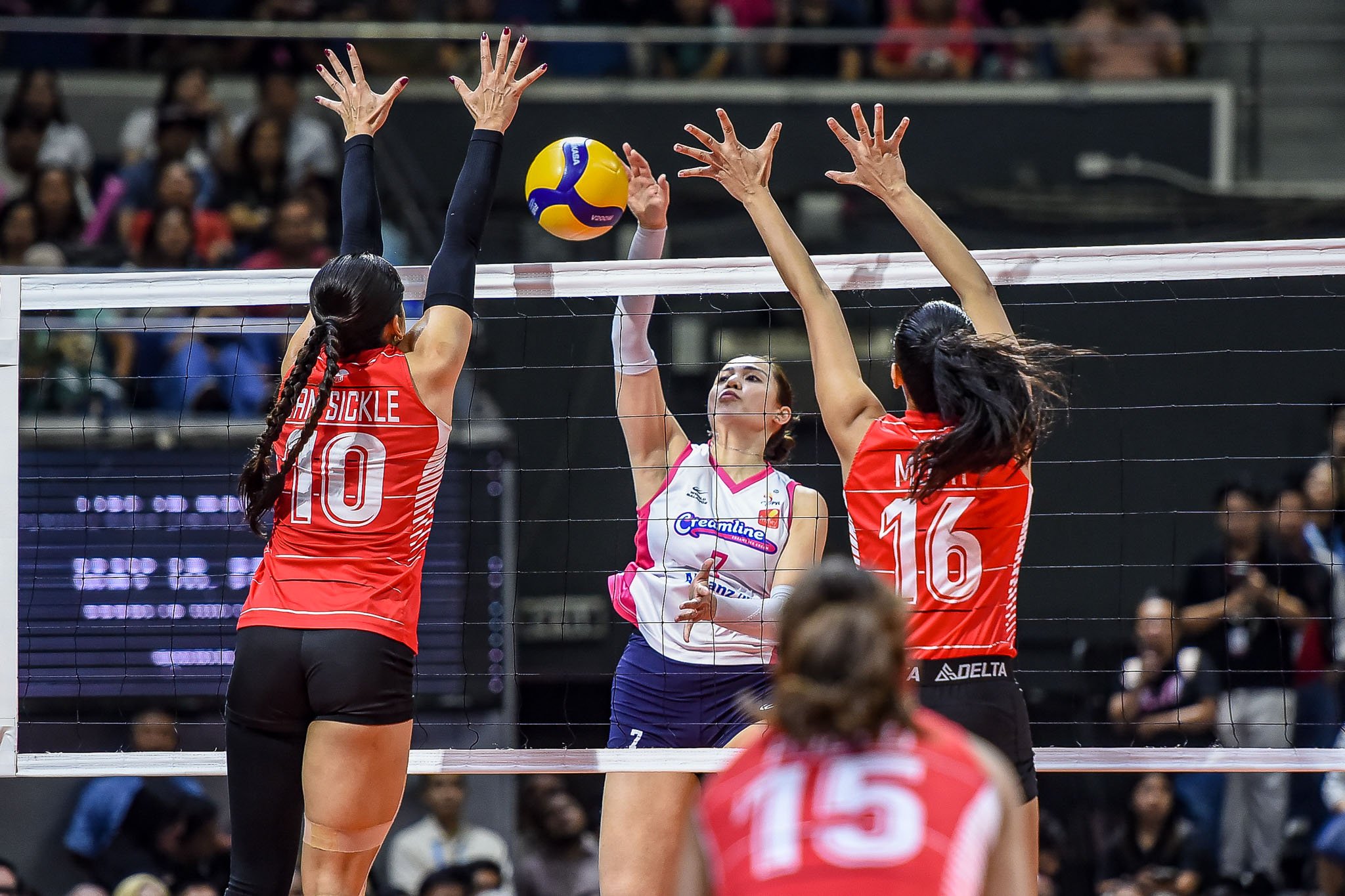 Michelle Gumabao and Creamline attempt to pull off a come-from-behind best-of-three series win against Petro Gazz on Saturday in the PVL All-Filipino Conference.