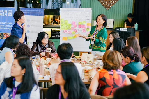 Attendees of “Our Seat at the Table” engaged in five dynamic roundtable discussions on innovation, professional growth, technology, education, and cybersecurity–exchanging insights and actionable strategies.