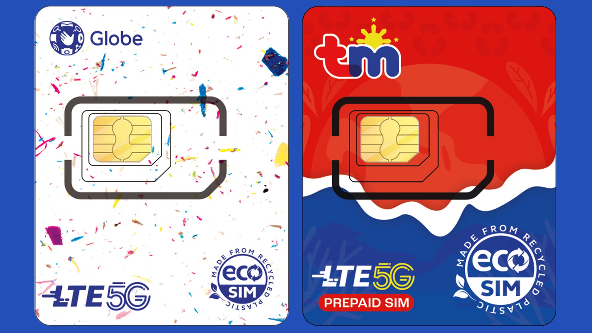 Globe prepaid, TM SIMs now 100% recycled plastics 