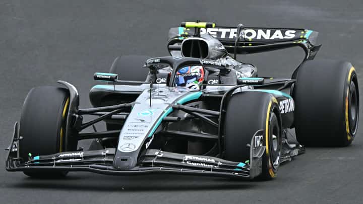 Andrea Kimi Antonelli drives during the Formula One Japanese Grand Prix at the Suzuka circuit.