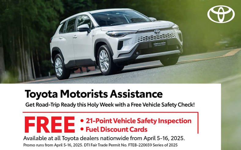 Drive safe this Holy Week: Toyota offers free 21-point vehicle inspection