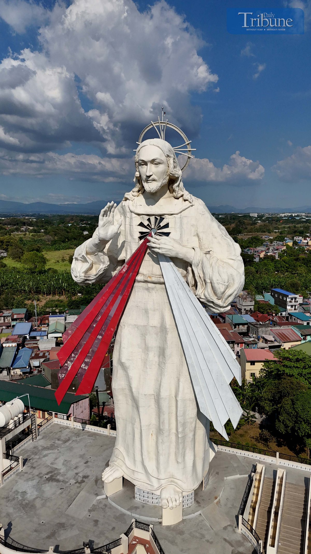 100-foot Divine Mercy statue draws visitors on Black Saturday