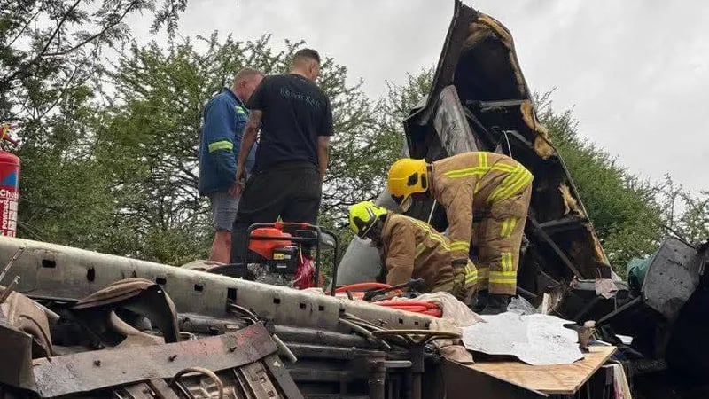 Safari train smashes into another