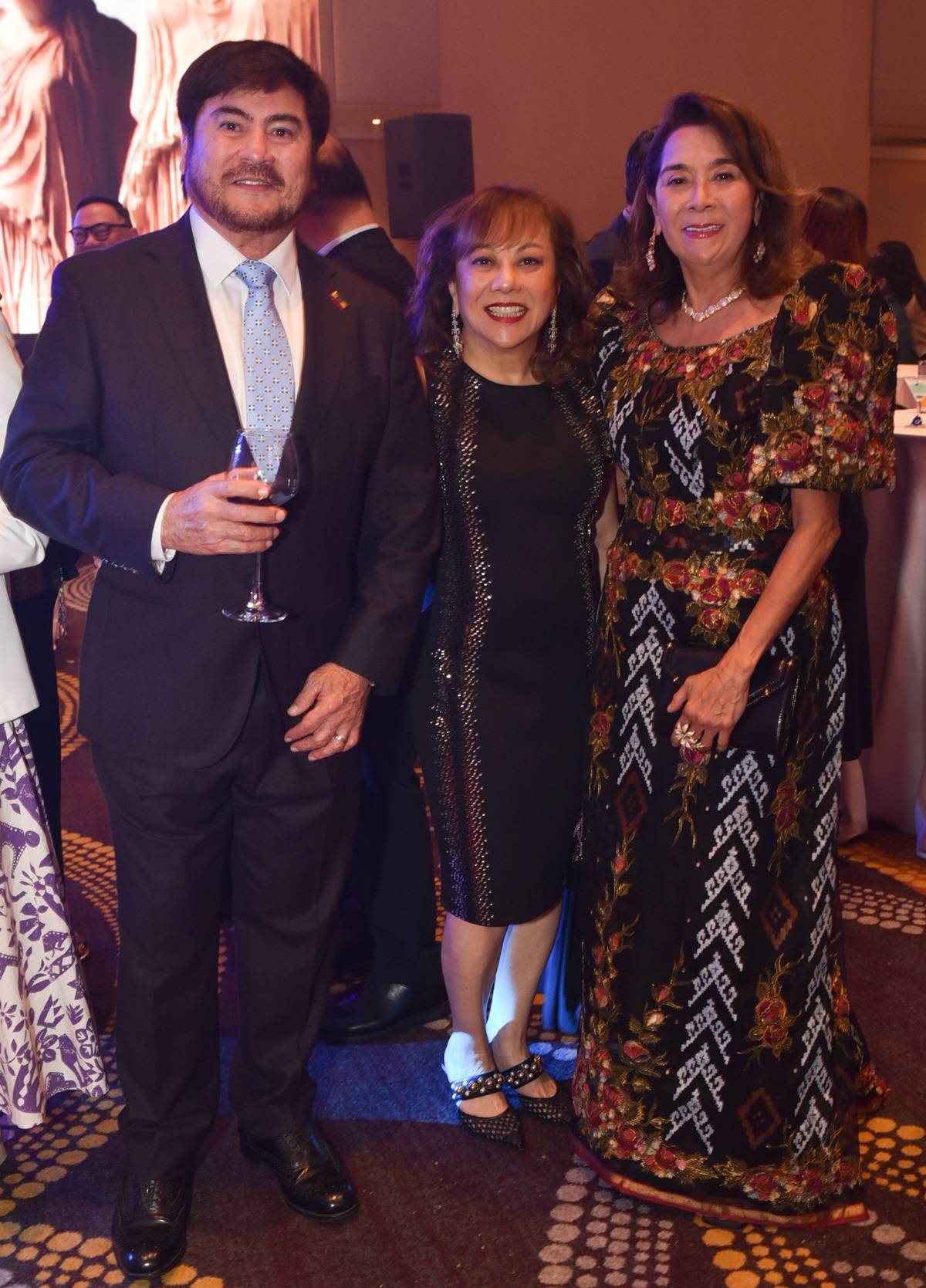 Honorary Consul of Ethiopia Federico Borromeo Jr., Josephine Borromeo and Marivic Vazquez.
