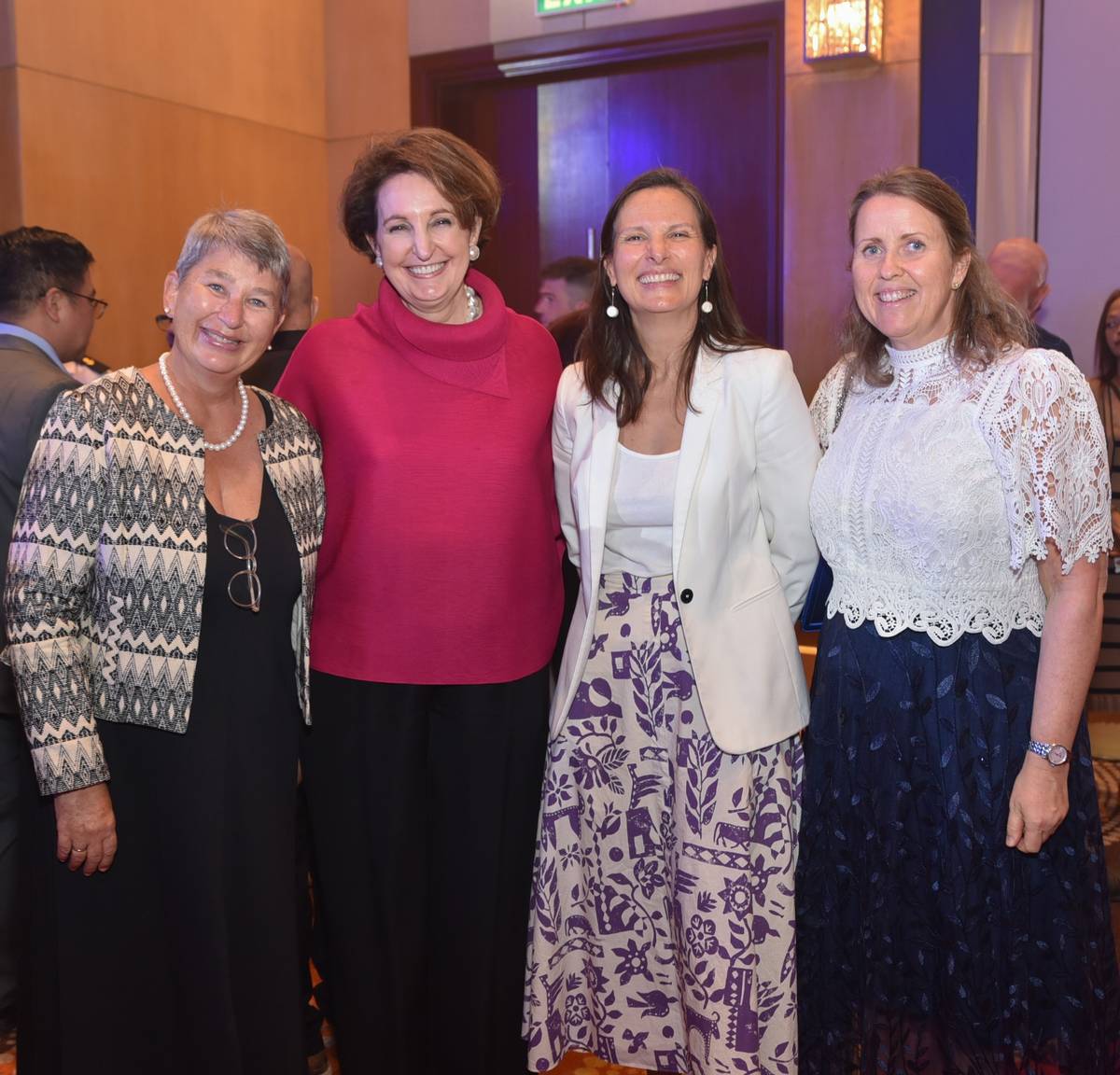 H.E. Ambassador of usa Marykay Carlson, H.E Ambassador of France Marie Fontanel, Marina Pfaffernoschke and Cathrine Lyster.