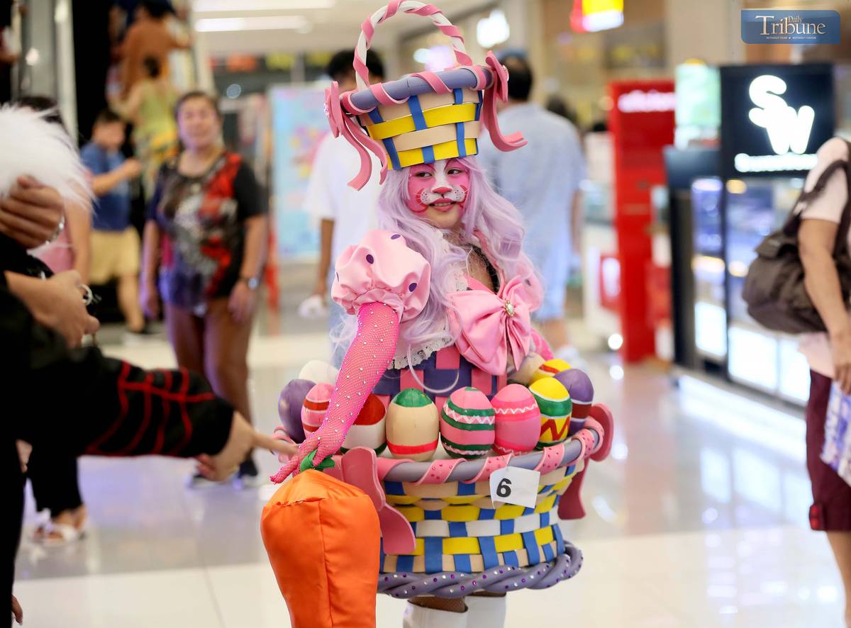 Children, joined by their parents, take part in an Easter costume contest, parade, and egg hunt at SM Masinag in Antipolo City on Sunday, 20 April 2025. The event marks the celebration of Easter Sunday, a Christian tradition symbolizing the resurrection of Jesus Christ.