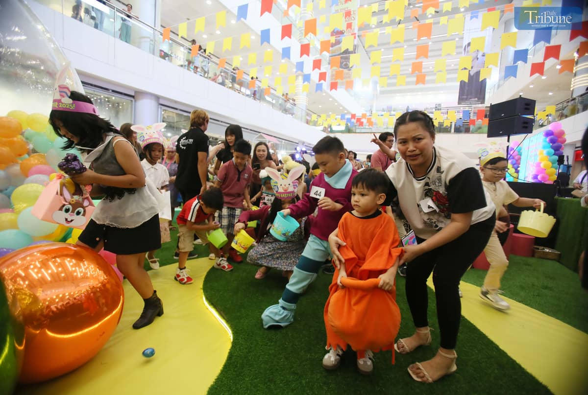 Children, joined by their parents, take part in an Easter costume contest, parade, and egg hunt at SM Masinag in Antipolo City on Sunday, 20 April 2025. The event marks the celebration of Easter Sunday, a Christian tradition symbolizing the resurrection of Jesus Christ.