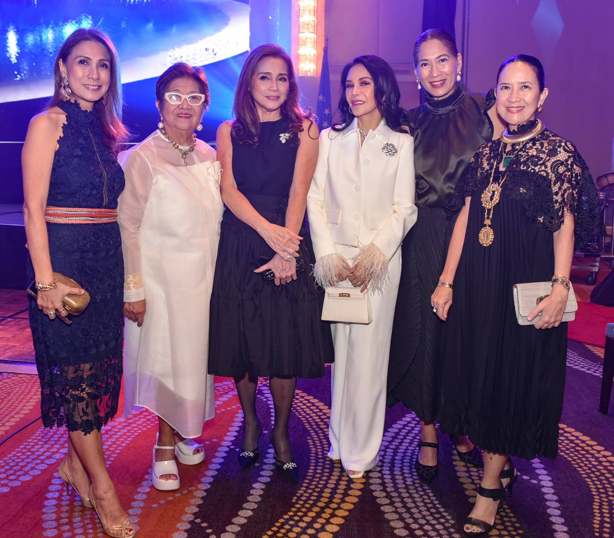 Julie Boschi, Susan Joven, Carol Garcia, Ching Cruz, Tech Hagedorn and Mia Borromeo.