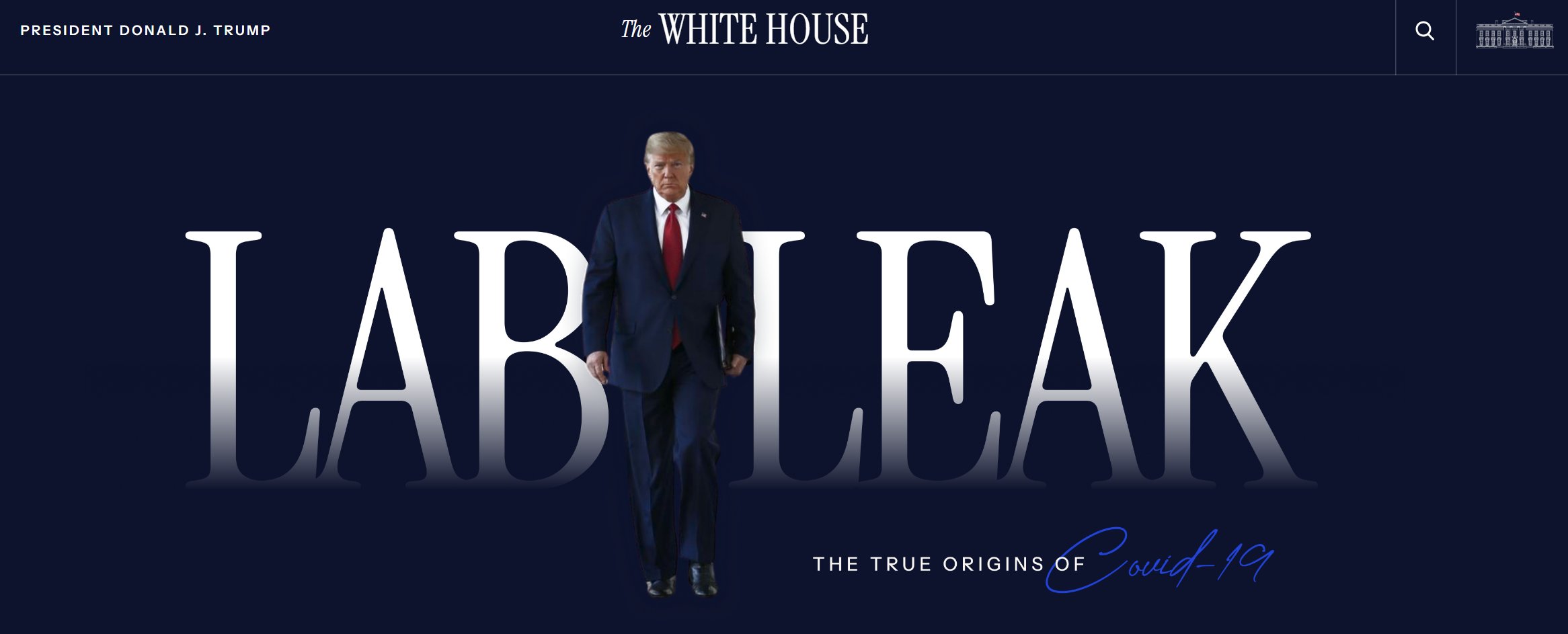 White House touts Covid-19 'lab leak' theory on revamped site
