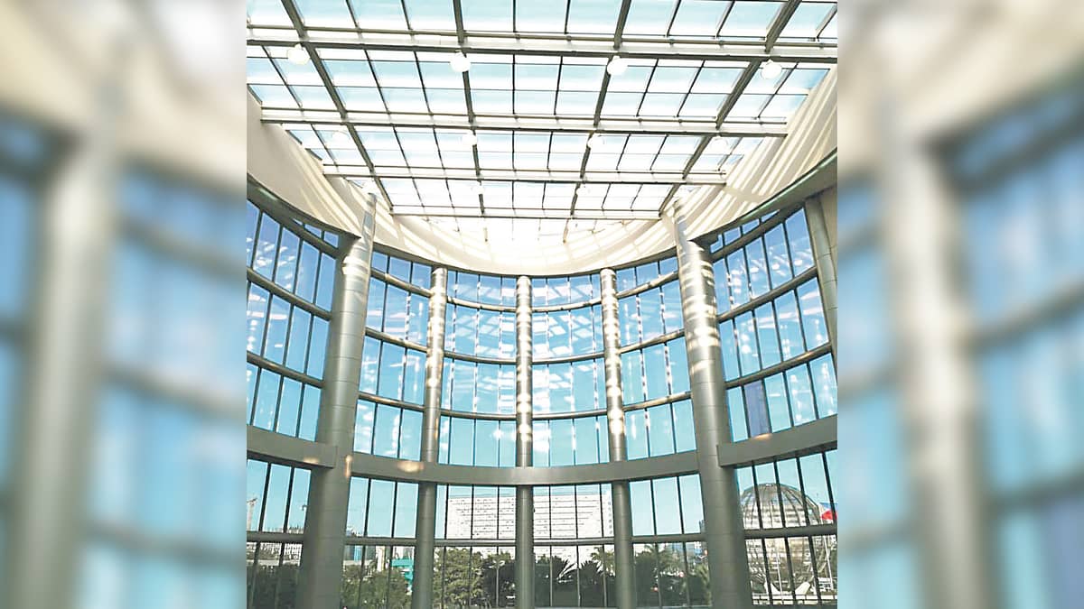 NATURAL light streams through the skylights of SM Supermalls, helping reduce electricity consumption while creating a bright, welcoming space.