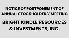 Bright Kindle Resources & Investments, Inc.
