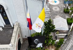 Philippine flag flies at half-mast in Cubao